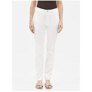 Eileen Fisher Organic Cotton High Rise Straight Leg Jeans White Size 20W
